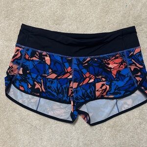 Lululemon Athletica Blue and Orange Athletic Shorts